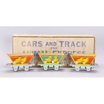 Marx Animal Express Lithographed Tin Cars & Tracks