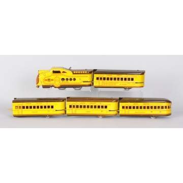 Marx Lithographed Tin Wind-Up Union Pacific Passenger Train