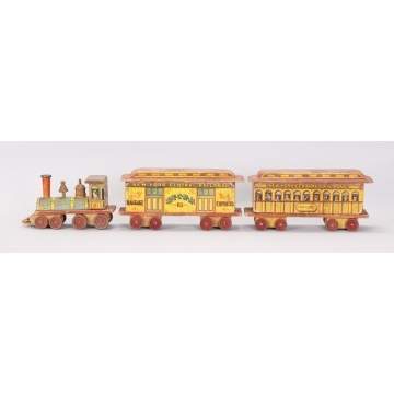 Paper Lithographed & Wood Pull Train