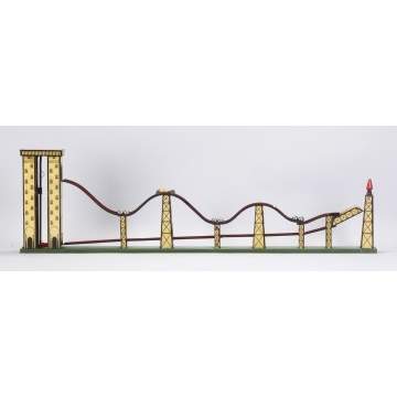 Giant Lithographed Tin Roller Coaster