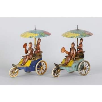 2 Lehmann Lithographed Tin Wind-Up Ampol's