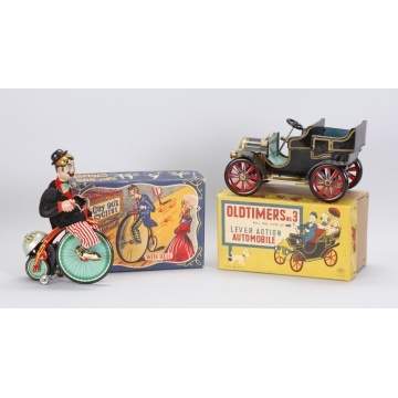 Japan TRS Gay 90's Cyclist & Japan, Old Timers #3 Lever Action Automobile