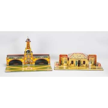 Lithographed Tin City Airport & Marx Central Station