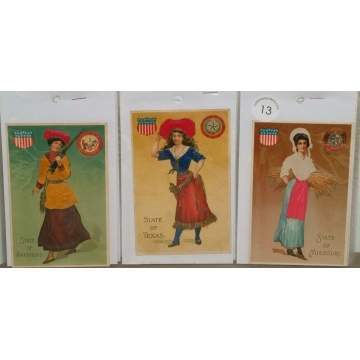 Group of 30 Various Silk Postcards