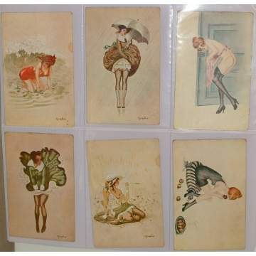 Group of 59 Various Art Nouveau, Nudes, etc. 