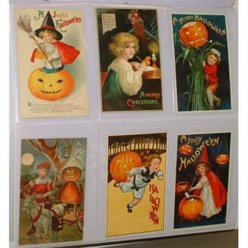 Group of 61 Halloween Postcards