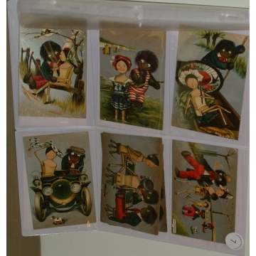 Group of 25 Golliwoggs Postcards & Watercolors