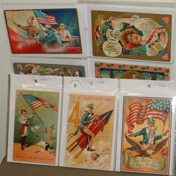 Group of 131 July 4th Postcards