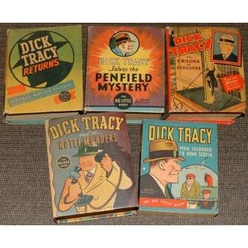 5 Dick Tracy Big Little Books