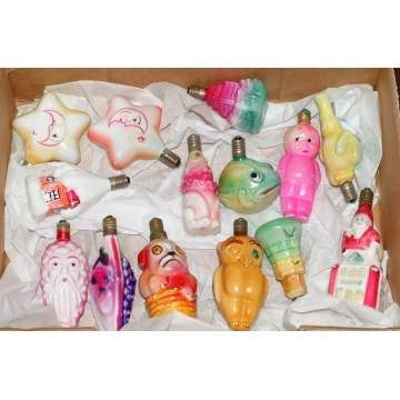 Group of Glass 14 Christmas Bulbs