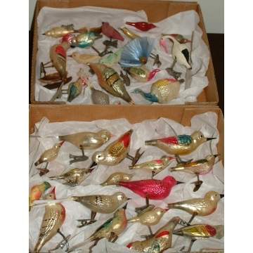 Group of 32 Hand Blown Glass Ornaments