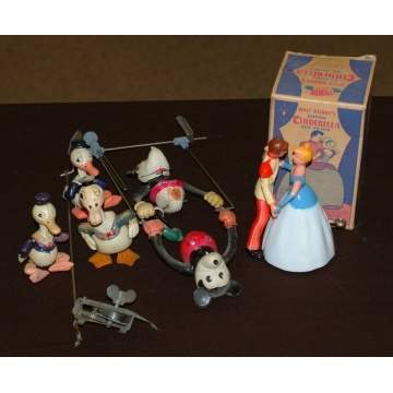 Group of Celluloid Mickey Mouse & Donald Duck Toys