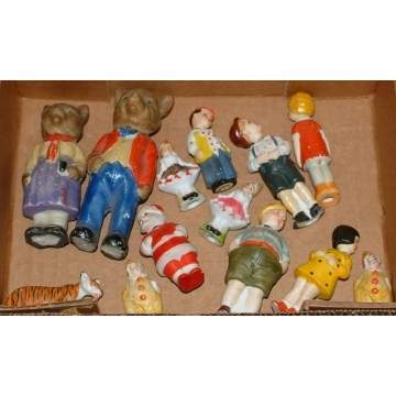 13 German & Japan Small Bisque Figures