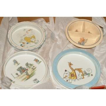 Group of 7 Baby Plates