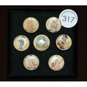 Group of 7 Little Pinkies Buttons