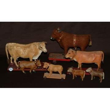 Group of Cow Toys