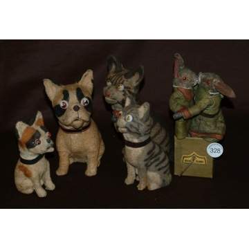 Group of Dog & Cat Squeak Toys