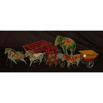 Group of Gibbs Paper Lithographed Pull Toys