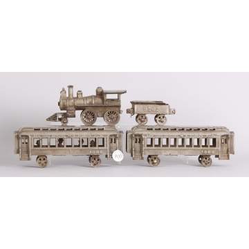 Nickel Plated 4 Pc. Pull Toy Train