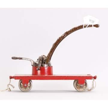 Cast Iron Pull Crane Car