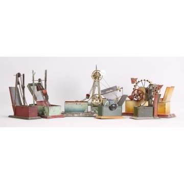 Group of 6 Tin Steam Accessories