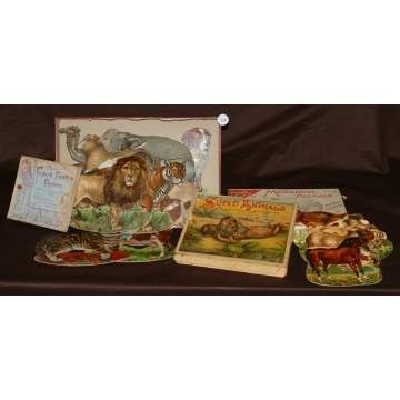 Group of Tucks Mechanical Paper Animals