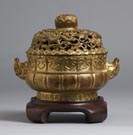 Chinese Gilt Bronze Incense Burner