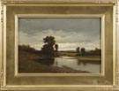 Franklin DeHaven (American, 1856-1934) Landscape w/stream