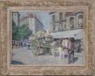 Luther Emerson Van Gorder  (American, 1861-1931) "The Flower Cart - Paris"