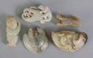 Group of 5 Carved Jade Items