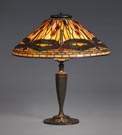 Tiffany Studios, NY, Purple Dragonfly Lamp 