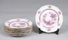 Set of 8 Hand Painted Herend Luncheon Plates