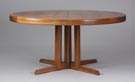 George Nakashima, Widdicomb, Walnut Dining table with 3 leaves
