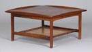 Walnut & Cane Mid Century Coffee Table