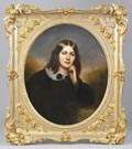 Oval painting of a young lady