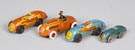 4 Lithographed Tin Cars