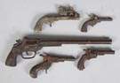 5 Cast Iron Cap Guns