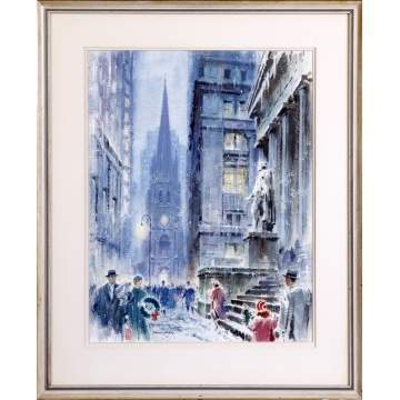 Ralph Avery (American, 1906-1976) "Trinity Church"