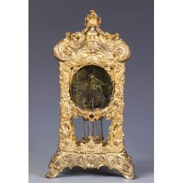 Ansonia Fancy Gilt Brass Shelf Clock