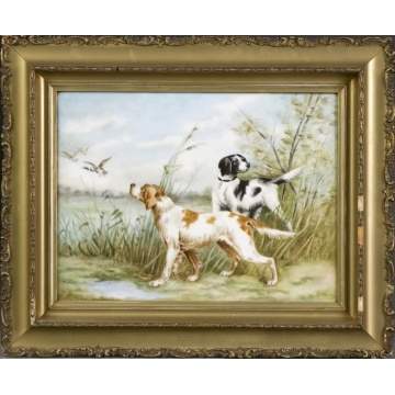 French Ptg. On Porcelain of Setters