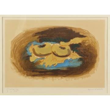 George Braque, (French, 1882-1963) “Pommes et Feuilles”