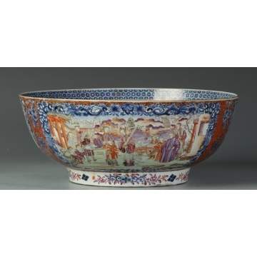 Fine Chinese Export Punch Bowl, 18th Cent.