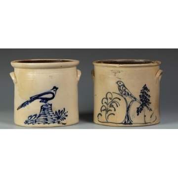 E. & L.P. Norton, Bennington, VT, 3 Gallon Crock and S.D. Kellogg Whately, Mass., Crock