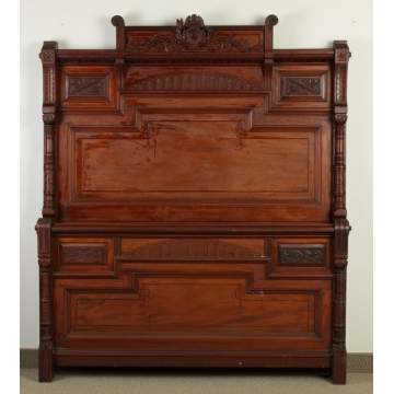 2 Pc. Victorian Carved Mahogany Bedroom Set
