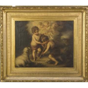 Mid 19th Cent., after B.E. Merillo, children w/sheep