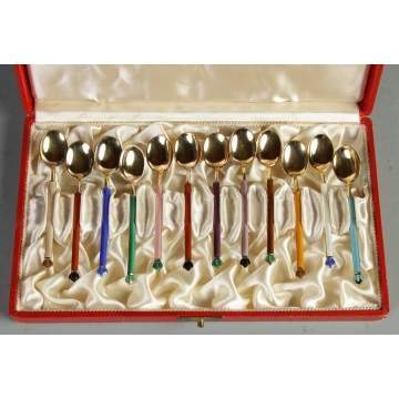 Set of 12 Demitasse Spoons by David Anderson
