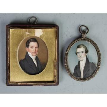 2 Early 19th Cent. Miniature on Ivories, of young gentleman