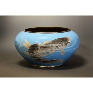Japanese Cloisonné Bowl w/Coy