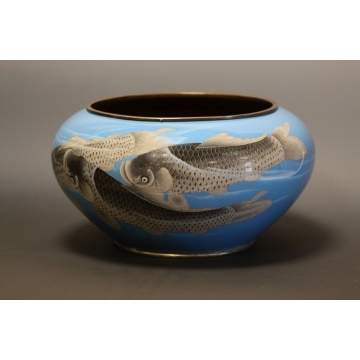 Japanese Cloisonné Bowl w/Coy