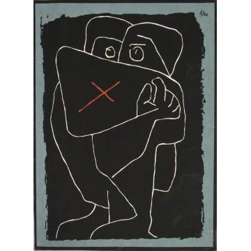 Paul Klee (1879 - 1940) Silkscreen of figures